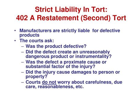 are component suppliers strictly liable in tort